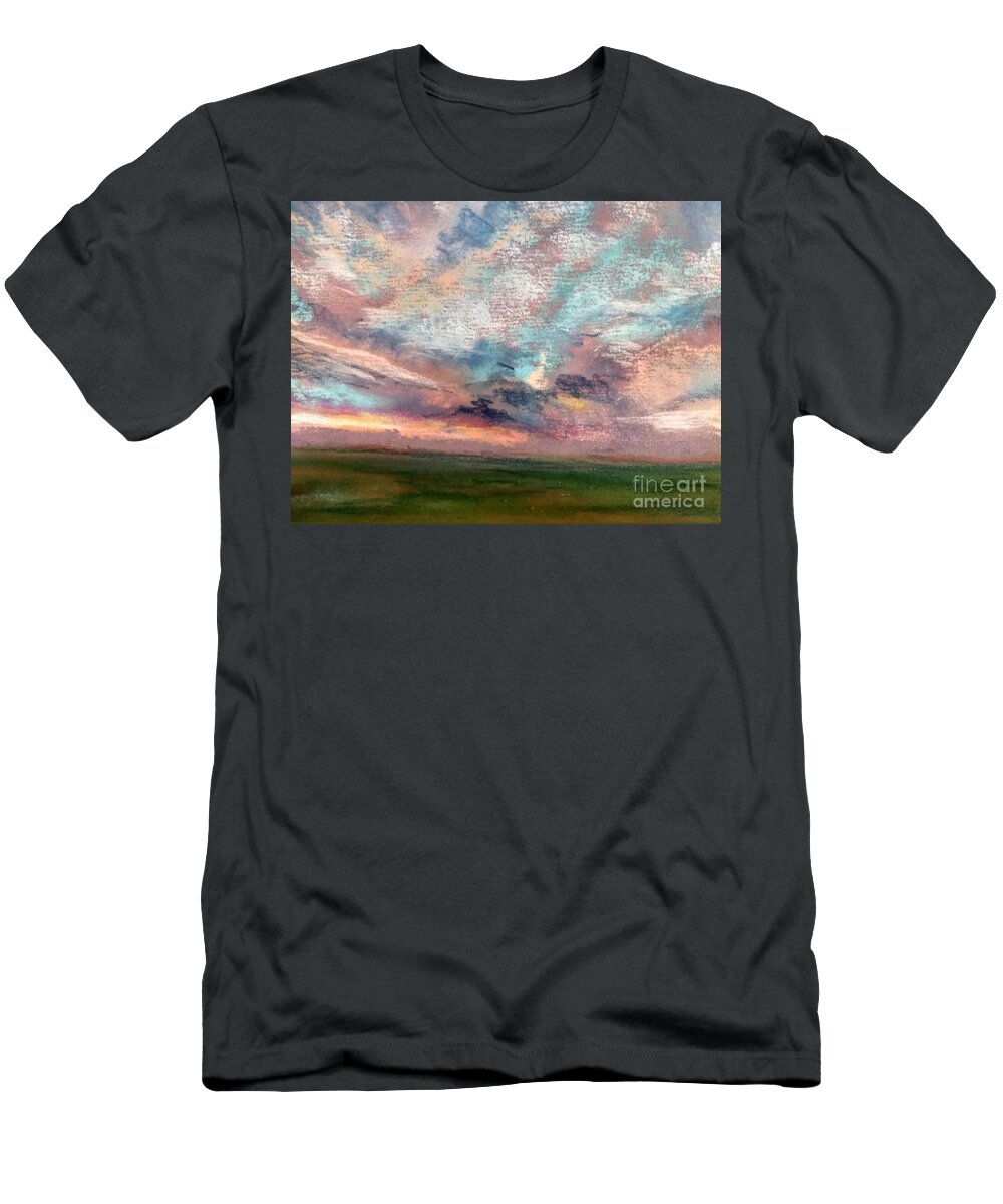 Sunset T-Shirt featuring the painting Hillsboro Sunset by Constance Gehring