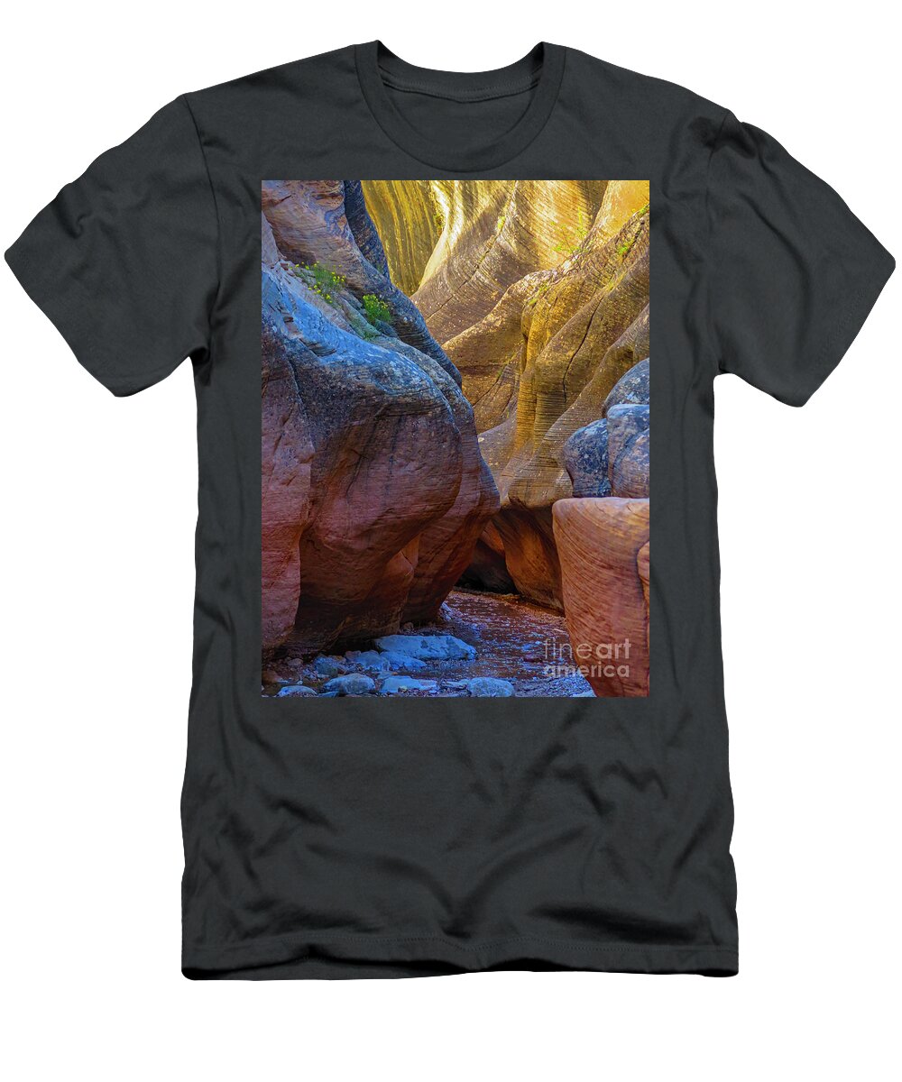 Canyon T-Shirt featuring the photograph Hitting the Slots by Seth Betterly