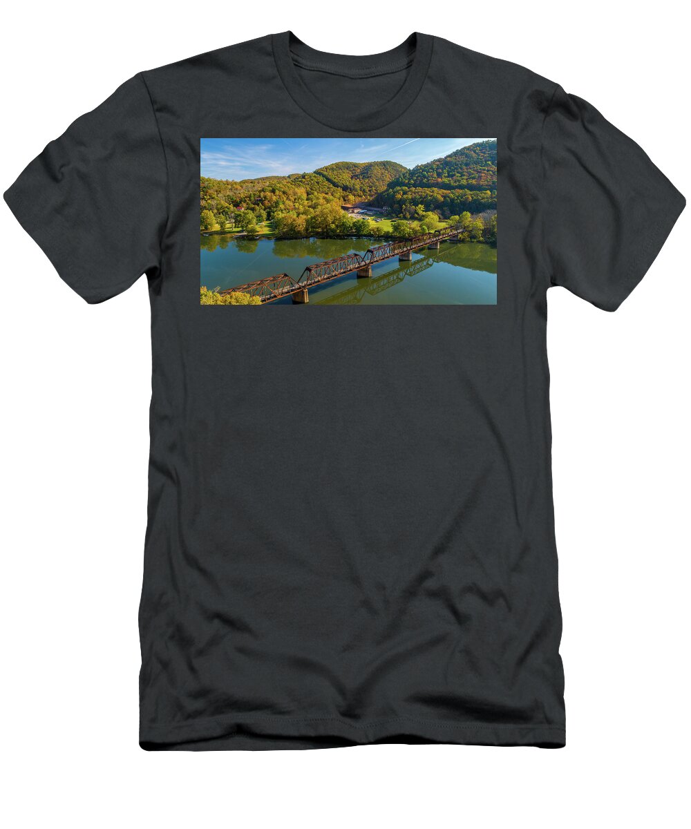 Virginia T-Shirt featuring the photograph Hiwassee Trestle 8 by Star City SkyCams