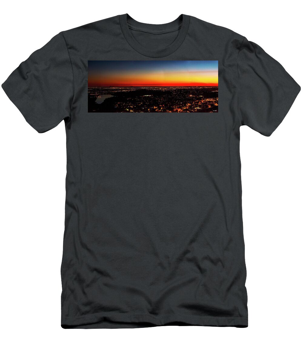 Cityscape T-Shirt featuring the photograph Holding Onto the Light by Ryan Huebel