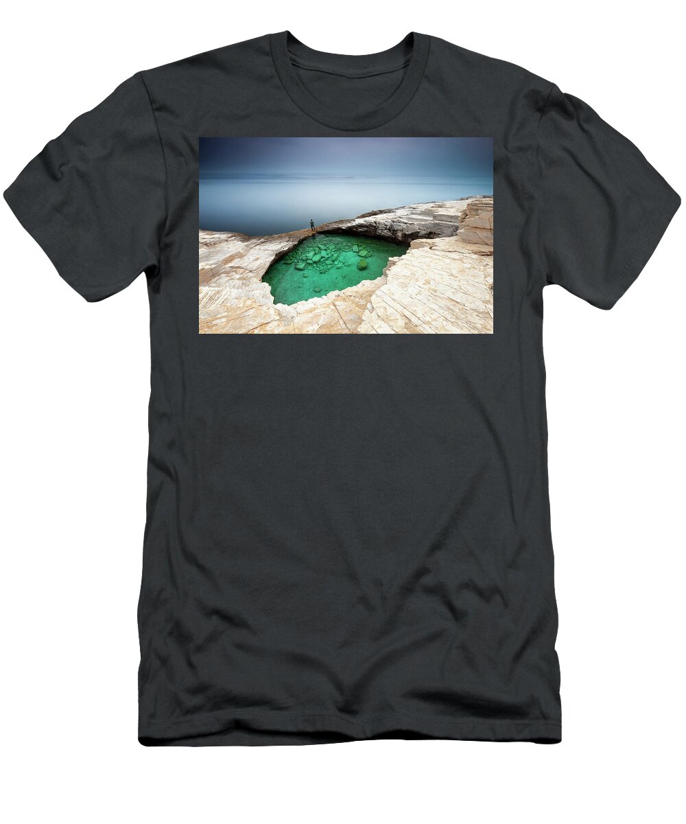 Aegean Sea T-Shirt featuring the photograph Hole In the Sea by Evgeni Dinev