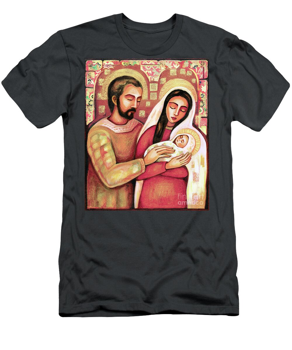 Holy Family T-Shirt featuring the painting Holy Family by Eva Campbell