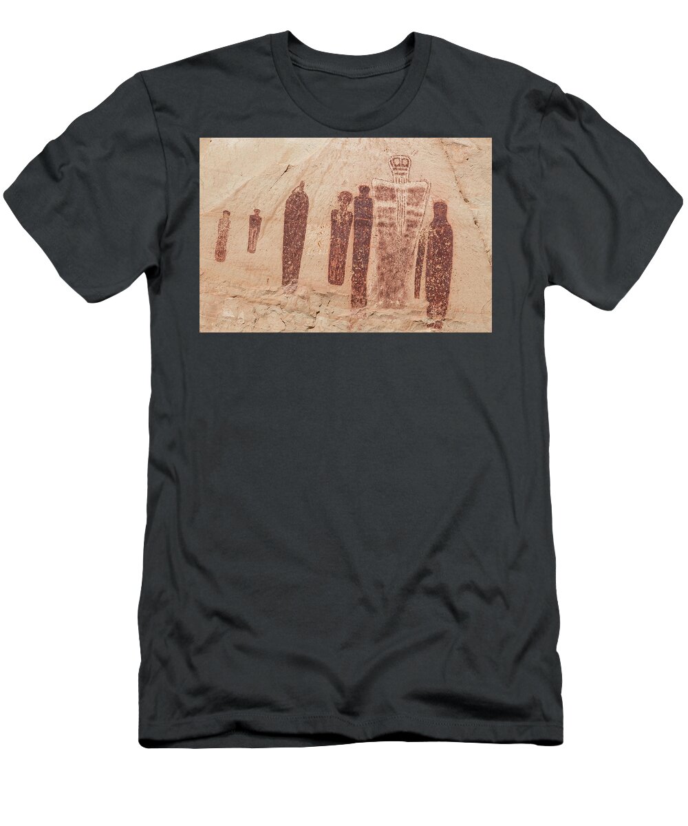 Barrier Canyon T-Shirt featuring the photograph Holy Ghost Panel in Horseshoe Canyon by Kathleen Bishop