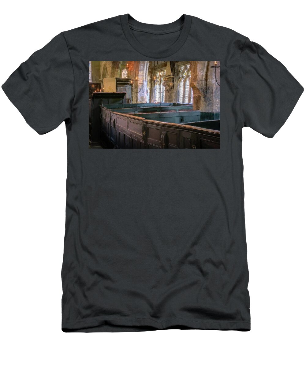 'ann Walker' T-Shirt featuring the photograph Holy Trinity Church with painterly look by Sue Leonard
