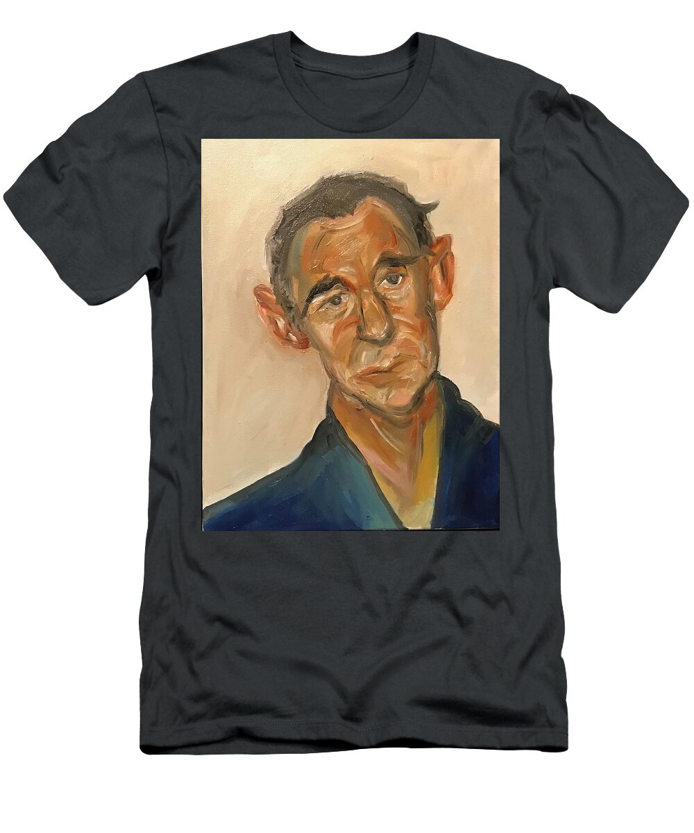  T-Shirt featuring the painting Homage to Lucien Freud by Belina Fernandez