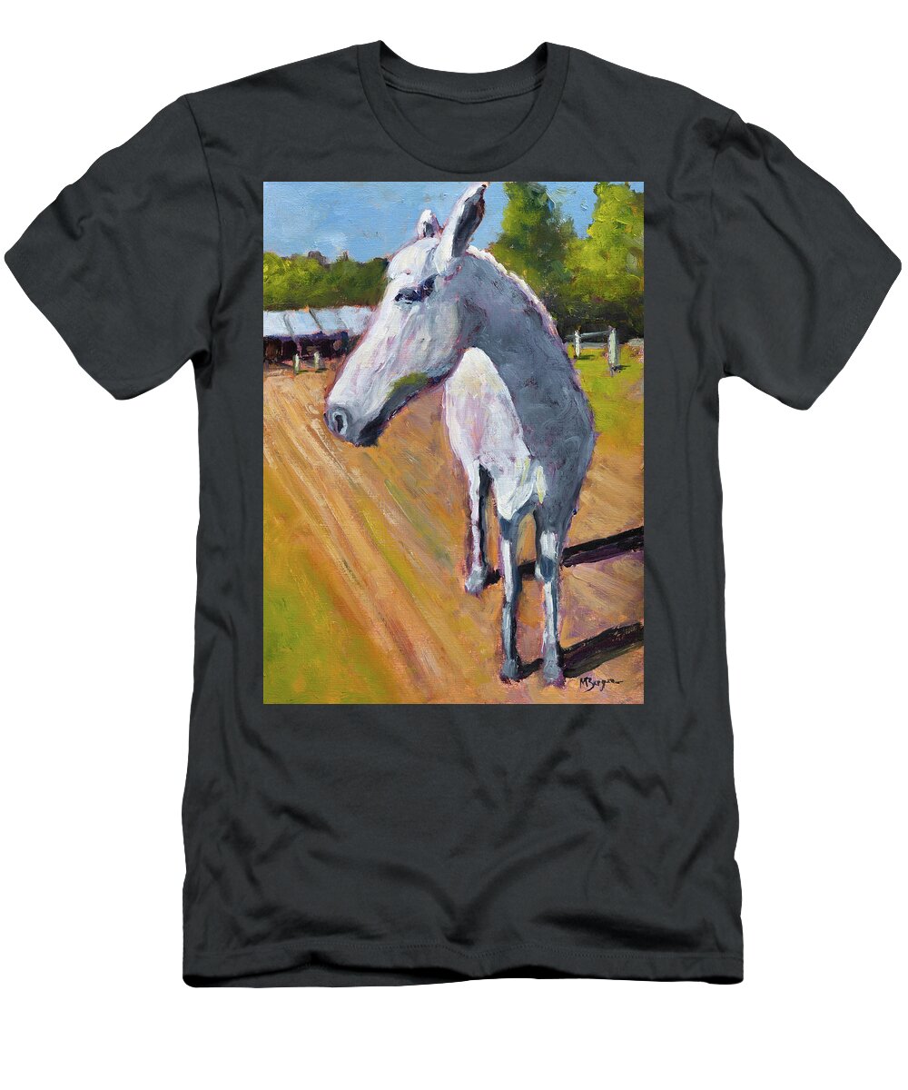 Horse T-Shirt featuring the painting Horse at Inavale by Mike Bergen