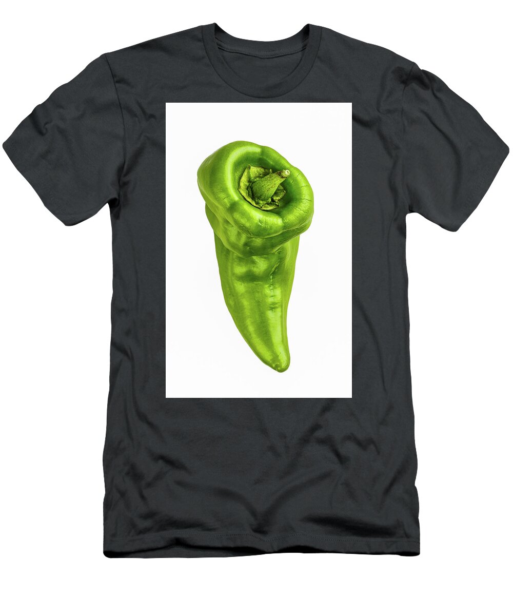 Green T-Shirt featuring the photograph Hot Green Pepper by Gary Slawsky