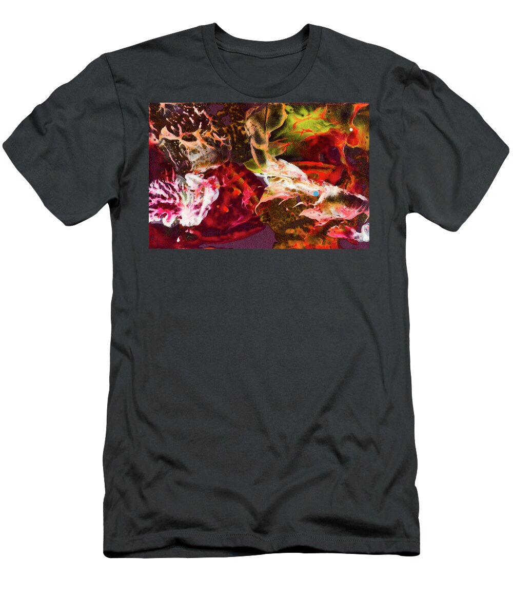 Encaustic T-Shirt featuring the painting Hot Time in the Old Towne by Lee Beuther