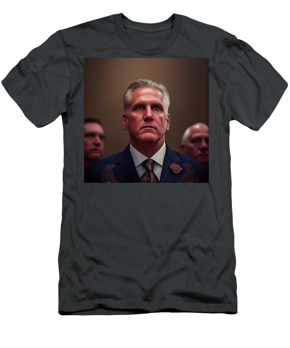 House Speaker Kevin Mccarthy Art T-Shirt featuring the digital art House Speaker Kevin McCarthy fdbc aac  fef ffdeea by Asar Studios by Celestial Images