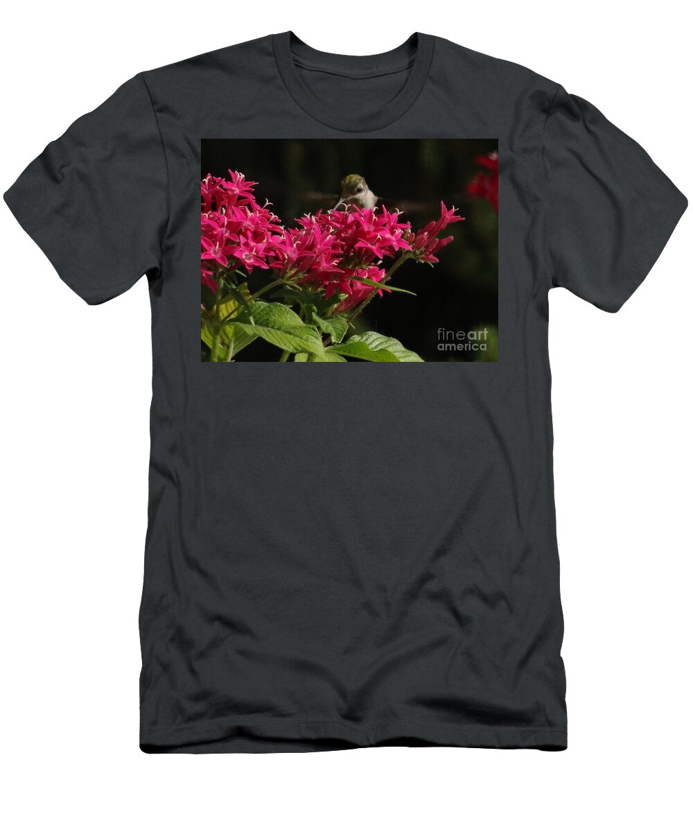 5 Star T-Shirt featuring the photograph Hummers on Deck- 2-03 by Christopher Plummer