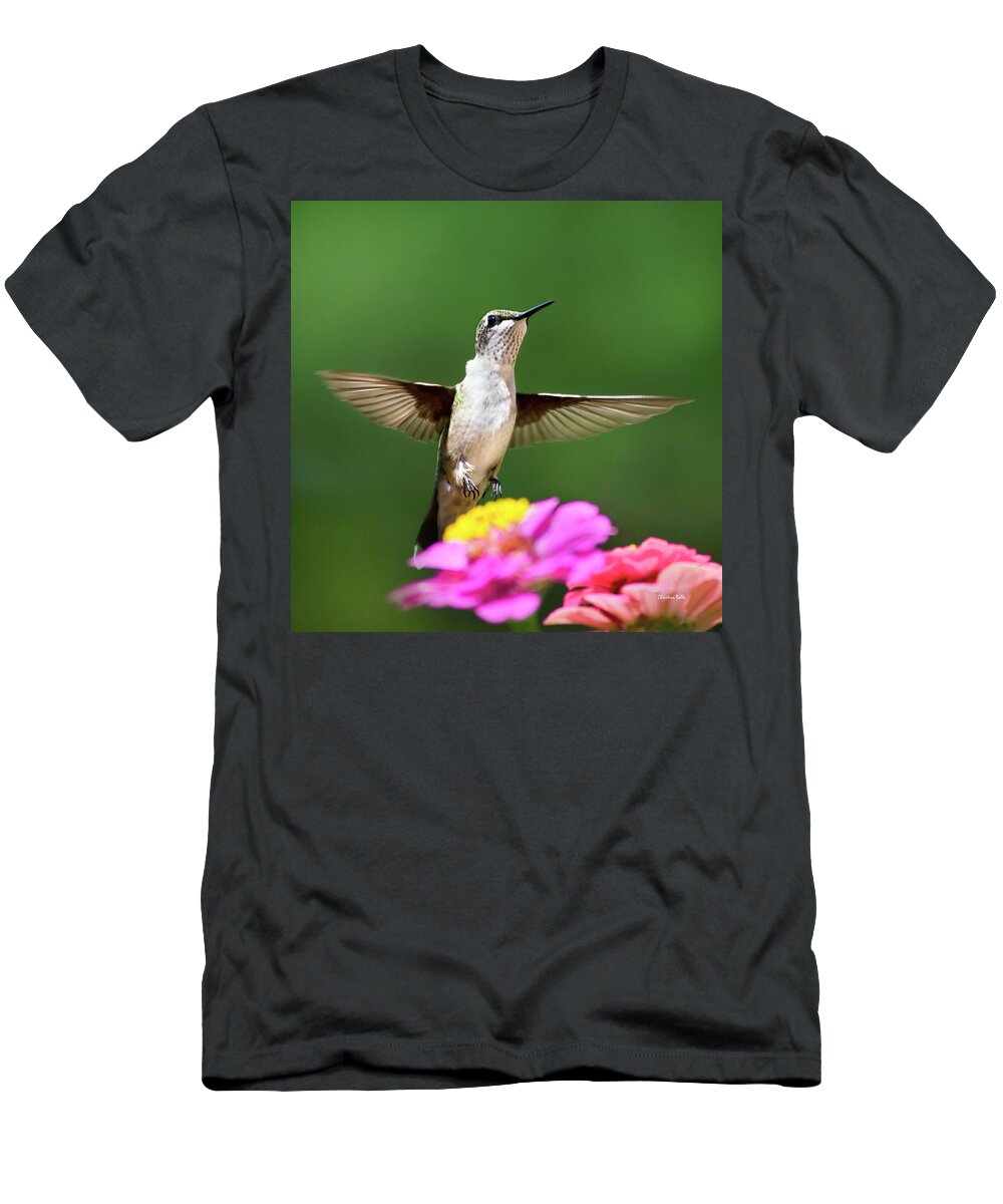 Hummingbird T-Shirt featuring the photograph Hummingbird by Christina Rollo