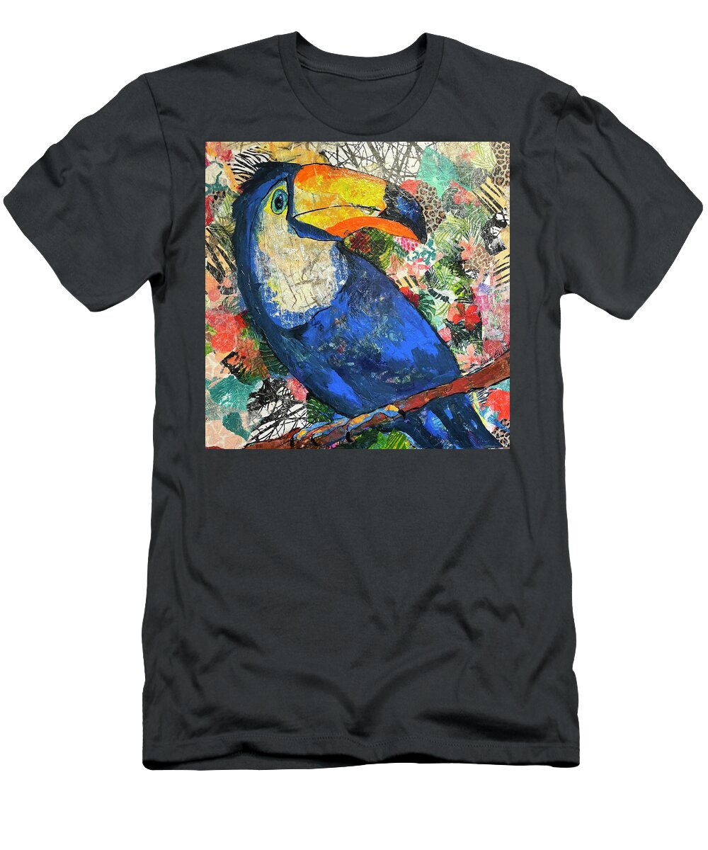 Jungle Birds T-Shirt featuring the painting I can, you can, toucan by Elaine Elliott