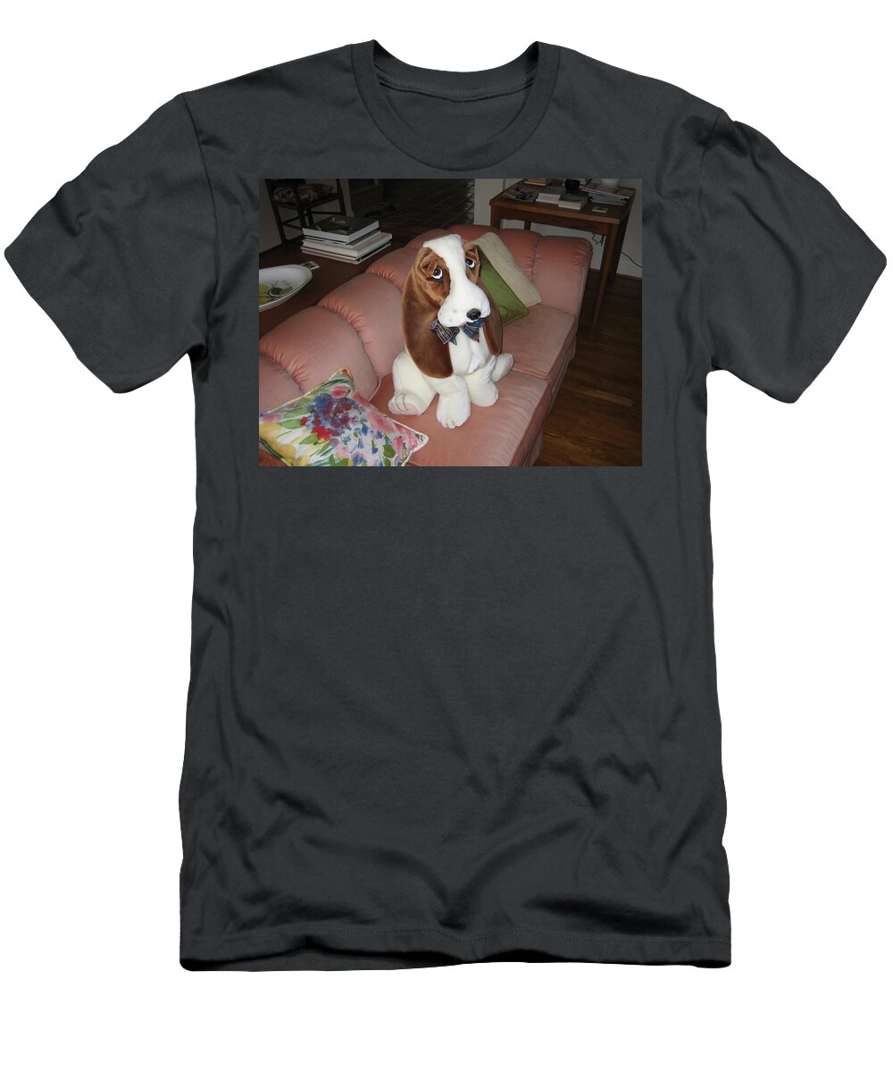 Dog T-Shirt featuring the photograph I Know I Should Not Be Up Here But... by Calvin Boyer