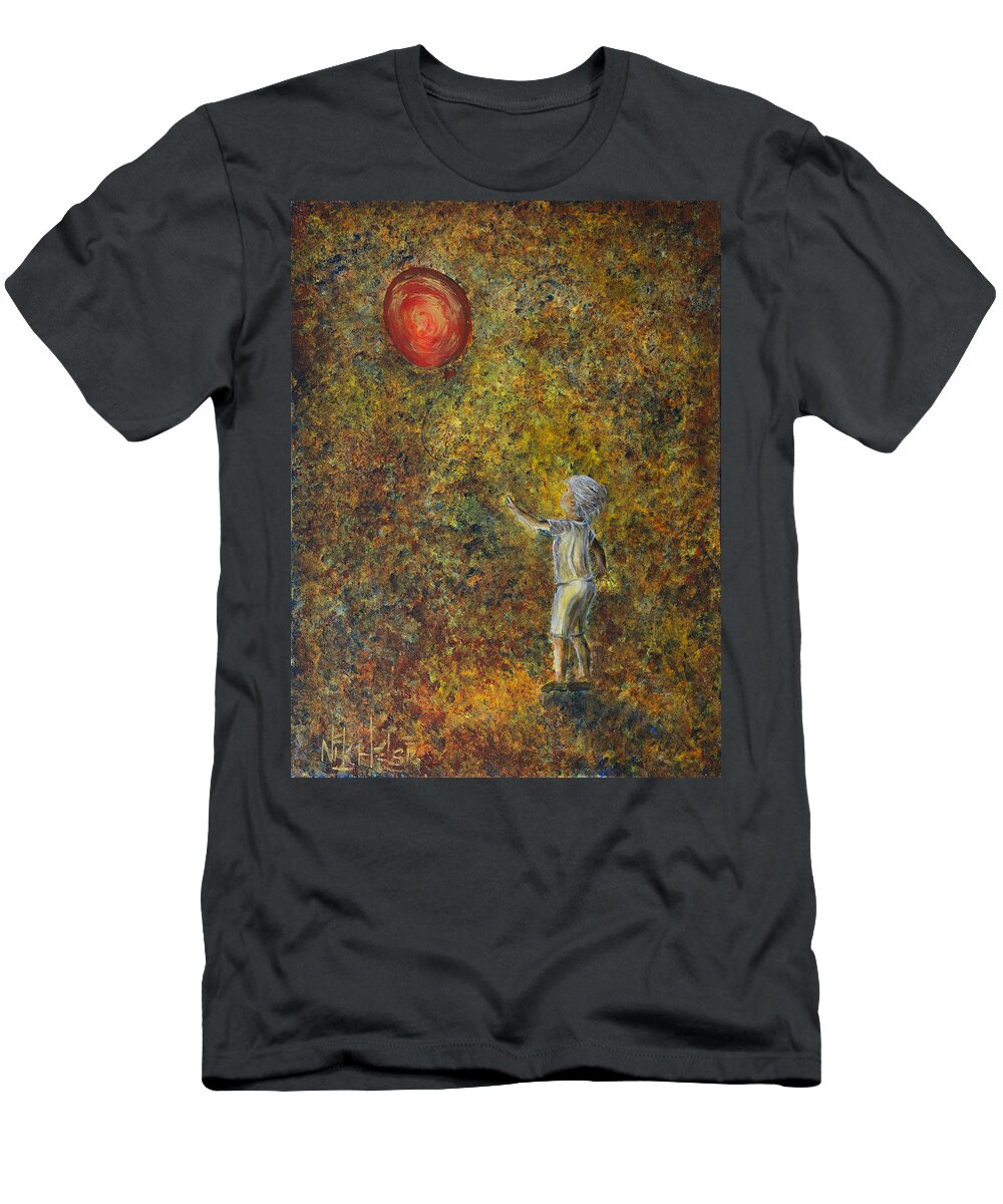 Child T-Shirt featuring the painting I Started A Joke pt II by Nik Helbig
