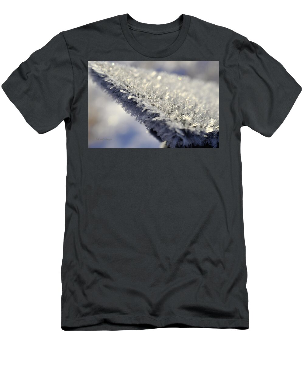 Ice T-Shirt featuring the photograph Ice Crystal Abstract by Kae Cheatham