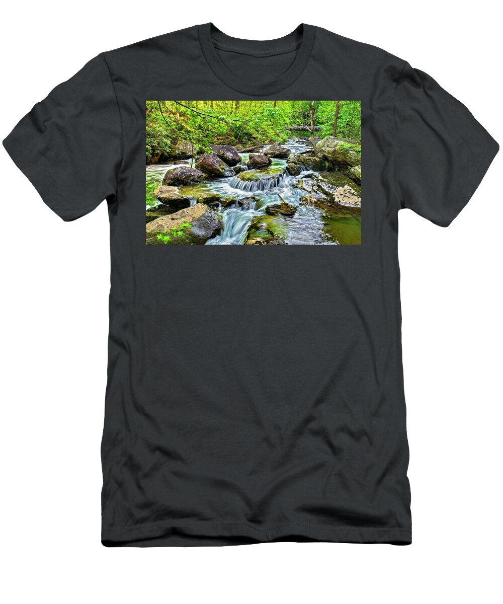 Portrait Orientation T-Shirt featuring the photograph Icy River by Lisa Lambert-Shank