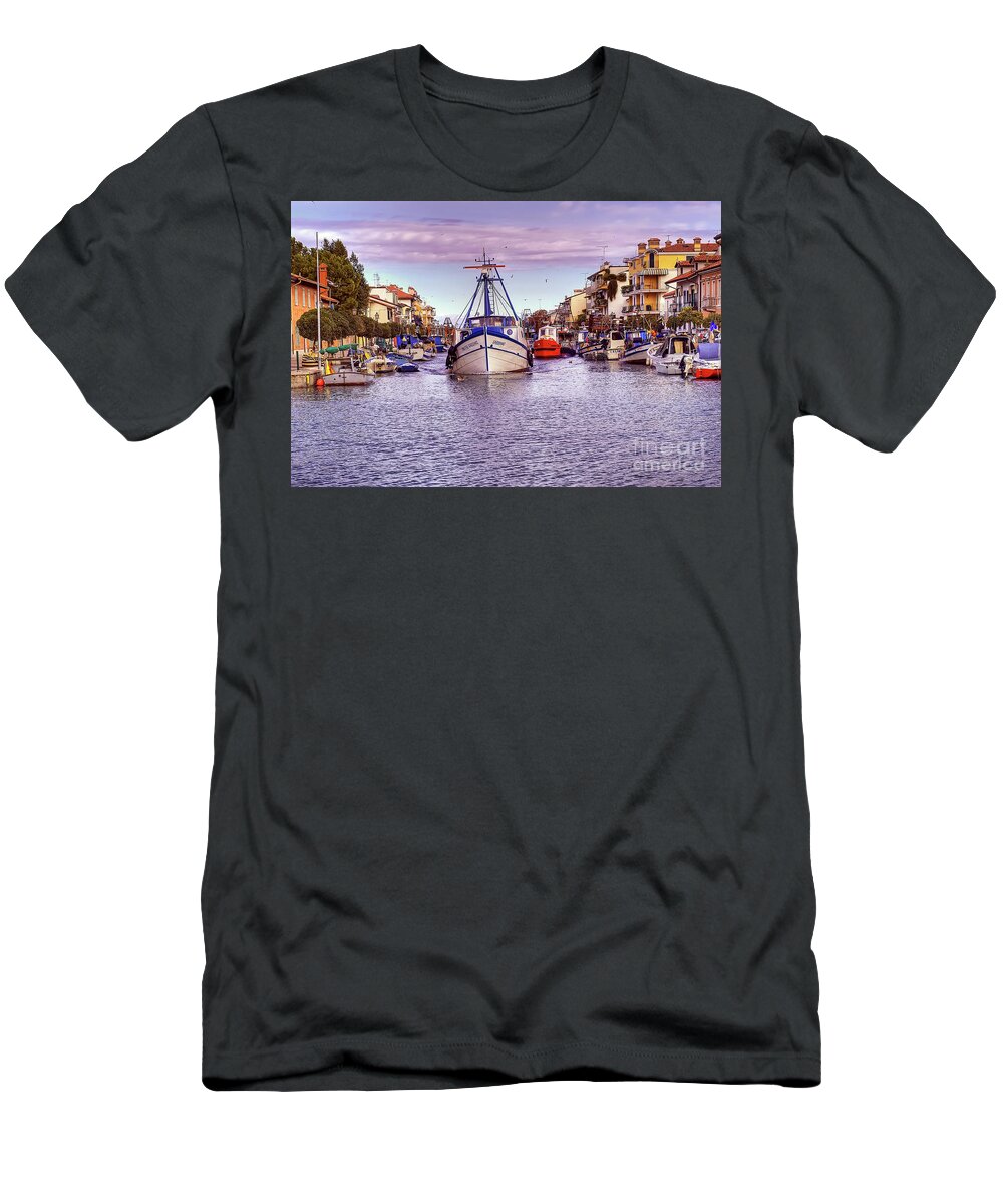 Boat T-Shirt featuring the photograph Gabbiano - Grado - Italy by Paolo Signorini