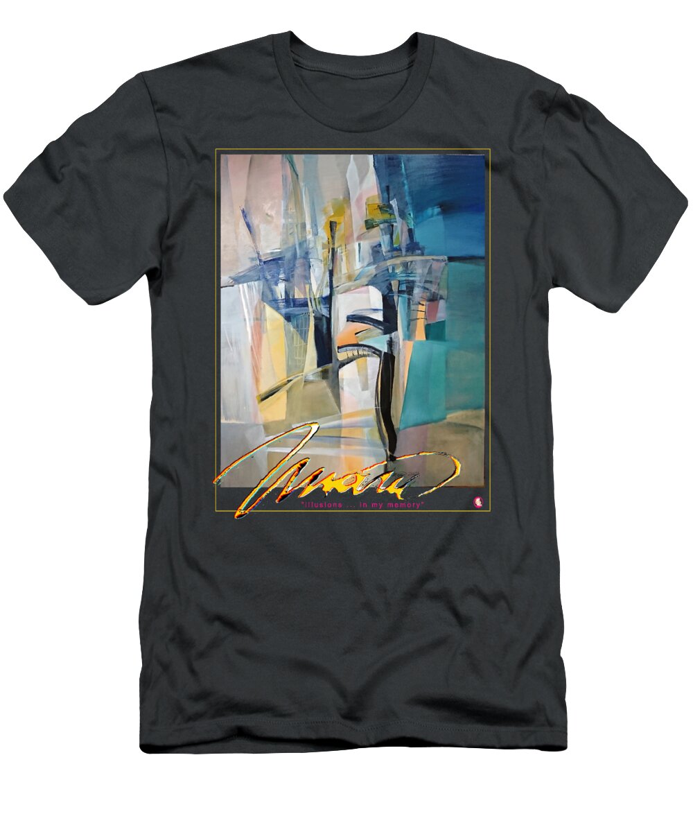 Abstract T-Shirt featuring the painting Illusions ... In My Memory by Taidakov Nikolai