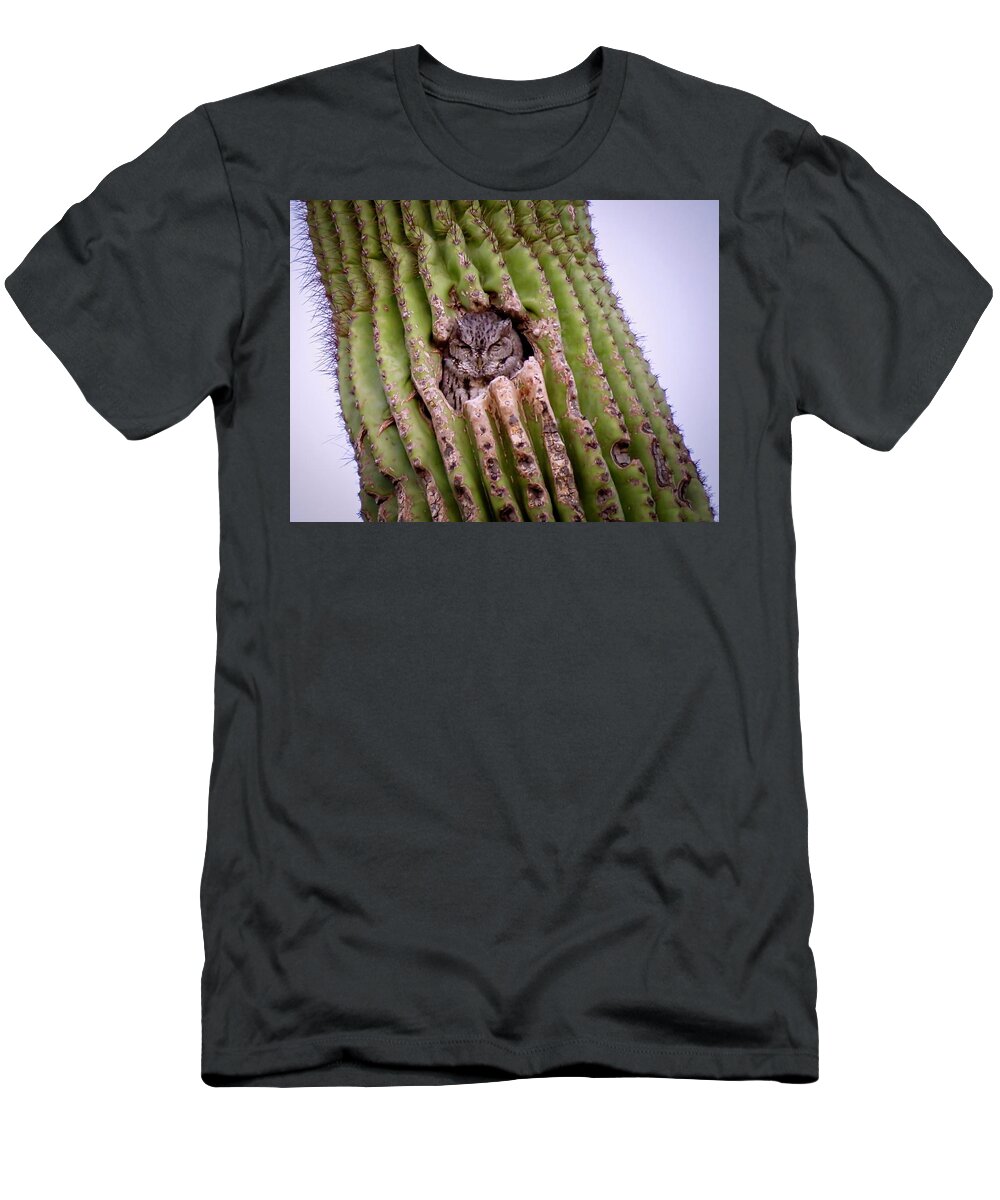  Burrows T-Shirt featuring the photograph I'm Trying to Sleep Here by Judy Kennedy