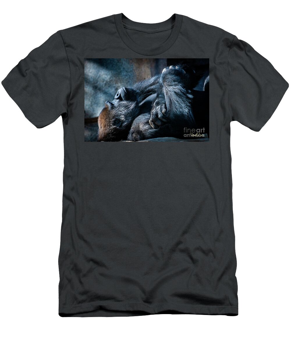 Animals T-Shirt featuring the photograph In Deep Thought by David Levin