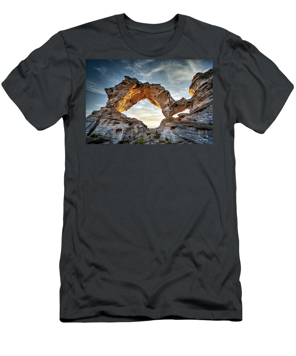 2020 Utah Trip T-Shirt featuring the photograph Inch Worm Arch by Gary Johnson