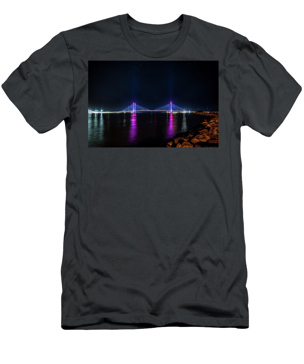 Water T-Shirt featuring the photograph Indian River Inlet Bridge by Rose Guinther