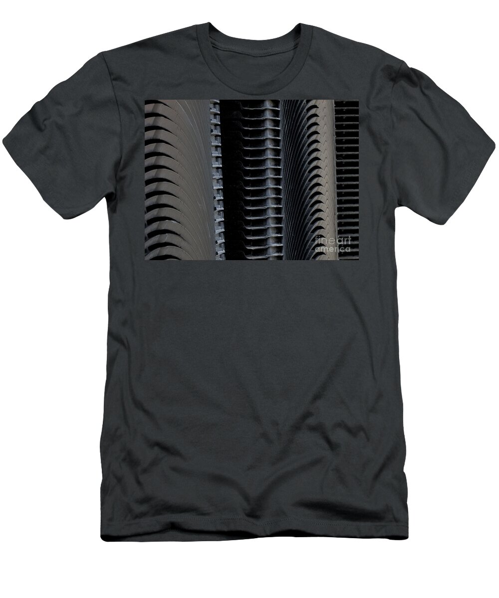 Stacked Forms T-Shirt featuring the photograph Industrial Photo Abstract by Kae Cheatham