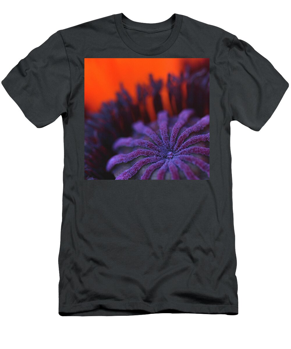 Flower T-Shirt featuring the photograph Inside Poppy by Julie Powell