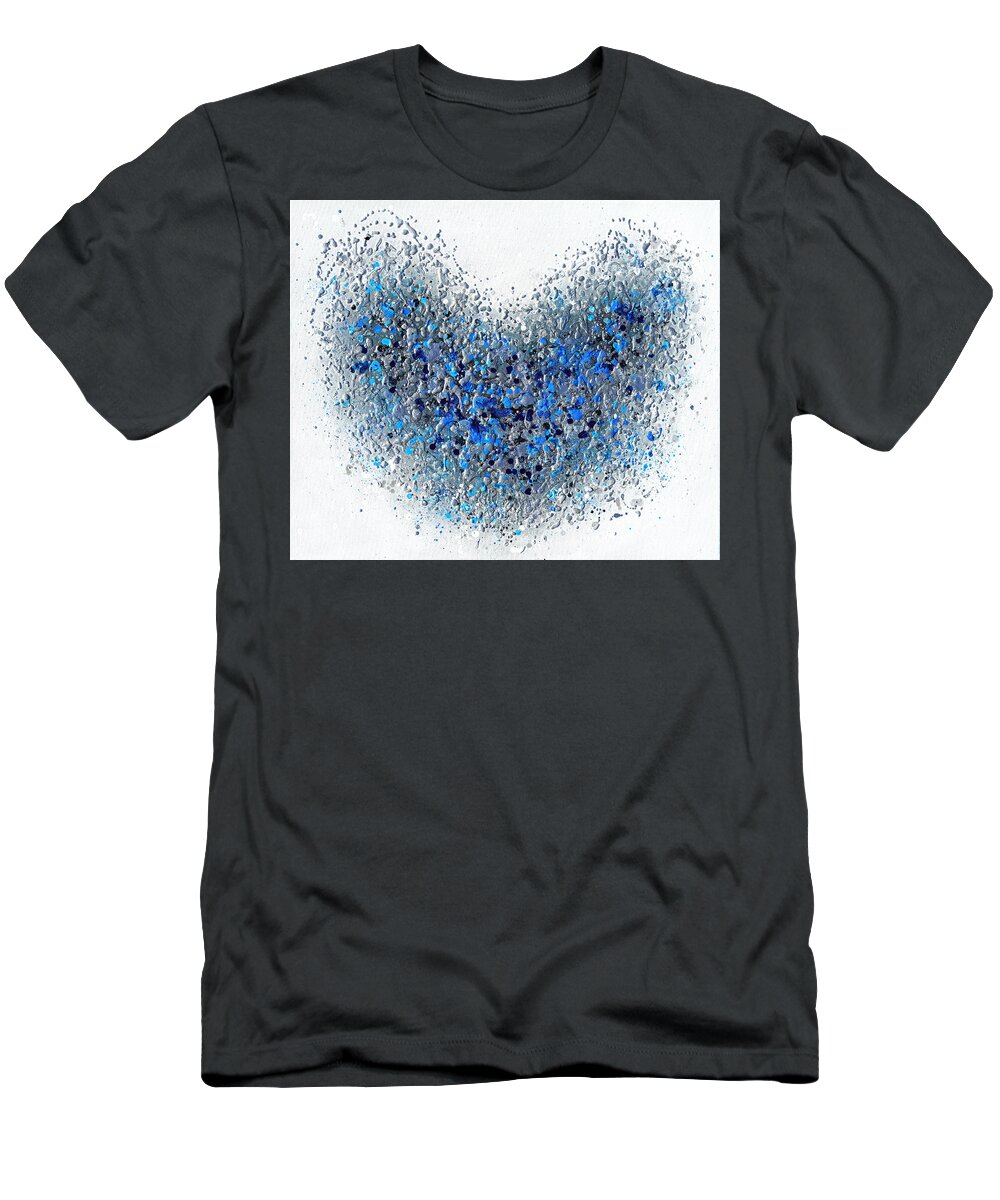 Heart T-Shirt featuring the painting Inspired Heart by Amanda Dagg