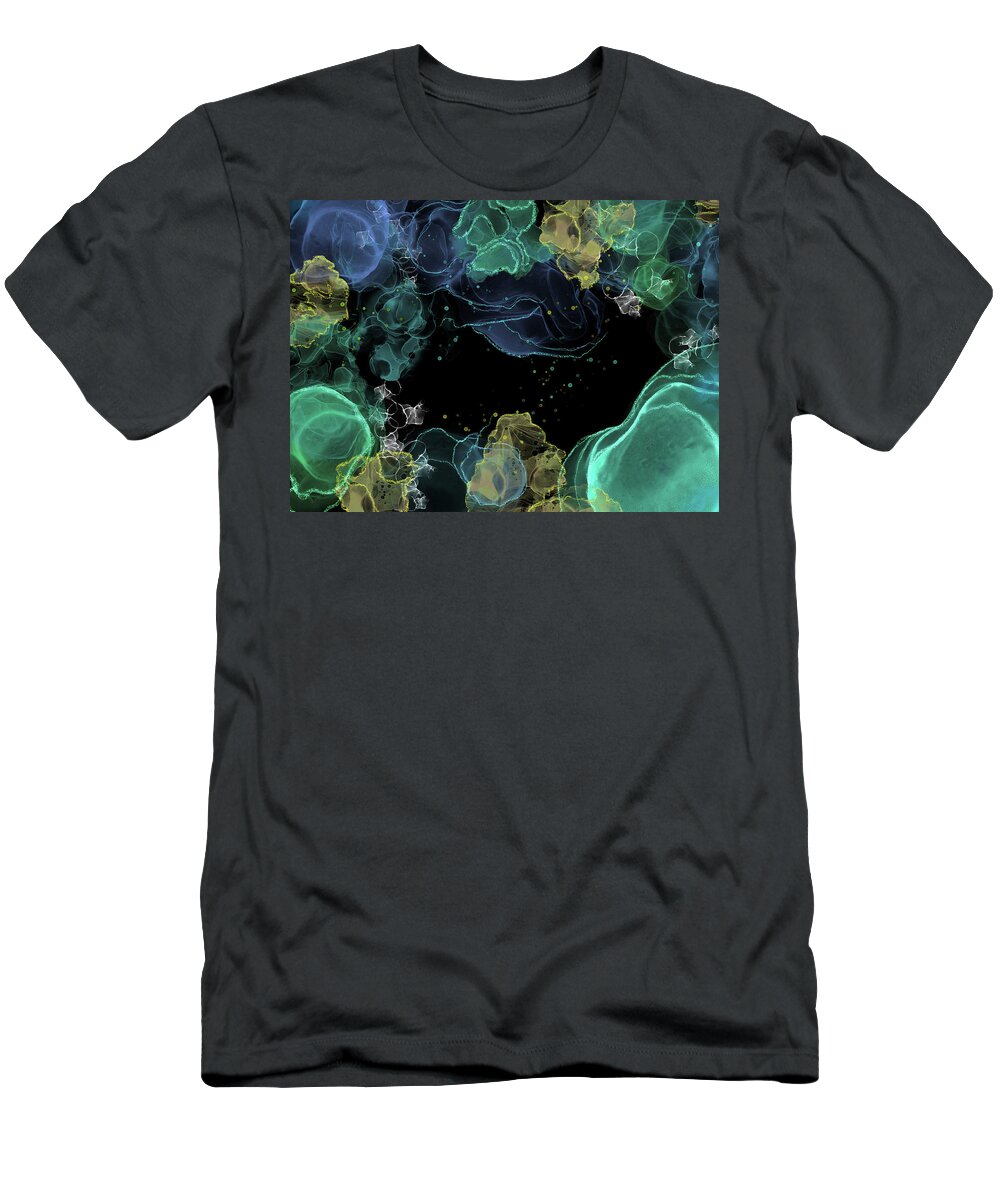 Wall Art T-Shirt featuring the digital art Into the Void by Art by Gabriele