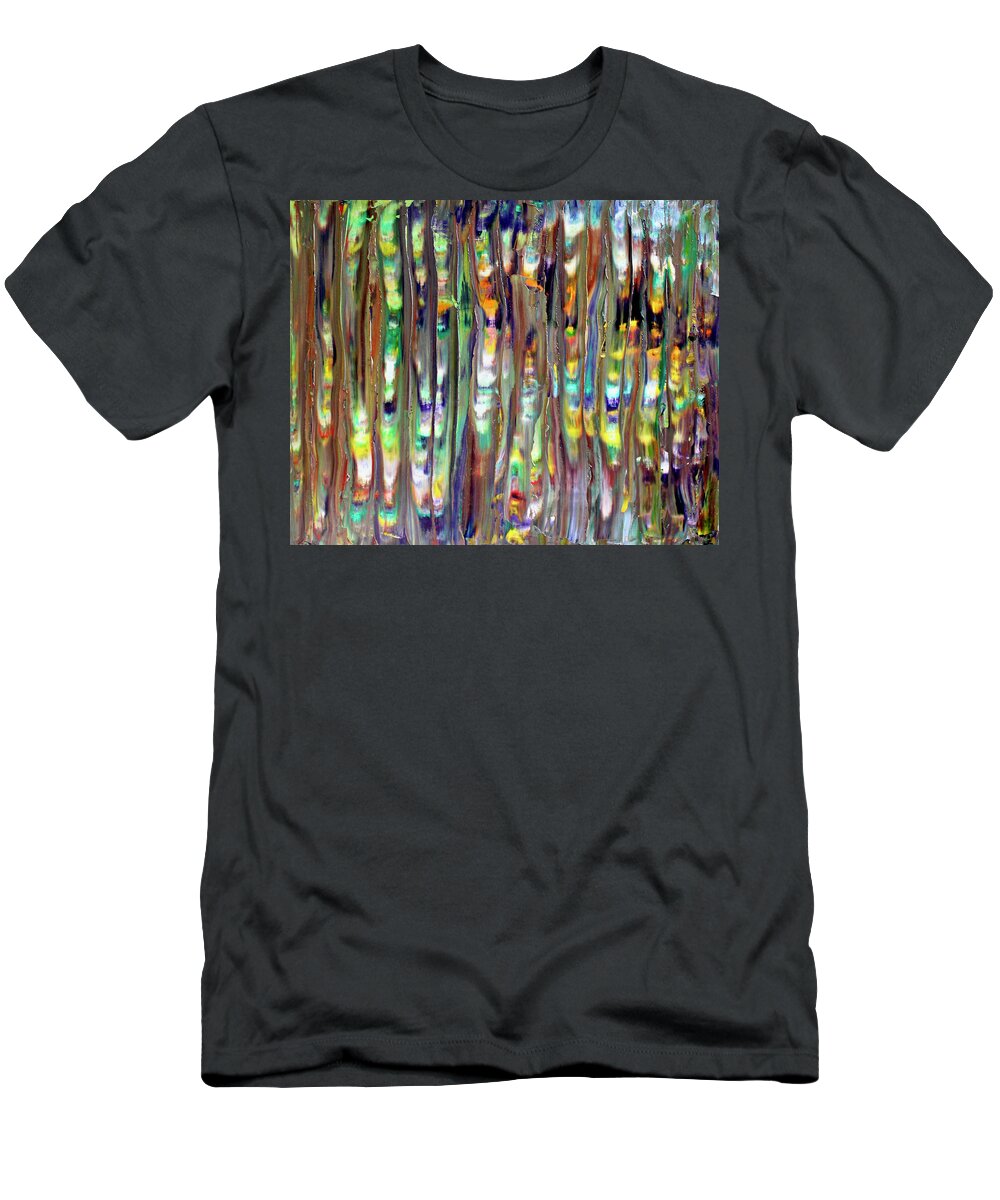 Woods T-Shirt featuring the painting Into the Woods 2 by Teresa Moerer