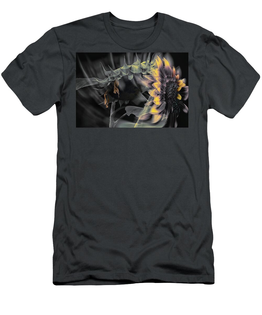 Sunflower T-Shirt featuring the photograph Invisible Shadows by Cynthia Dickinson