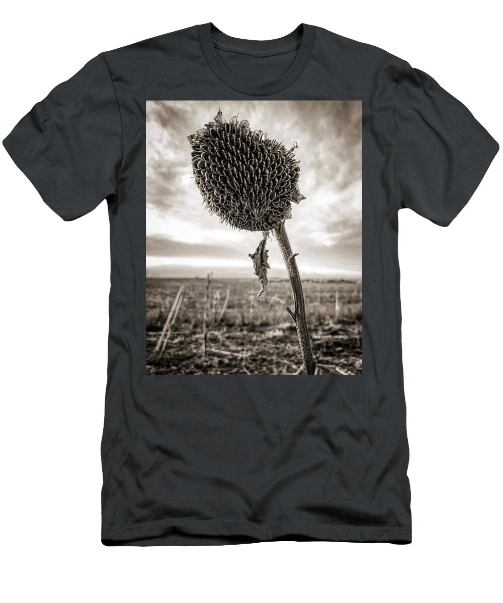 Iphonography T-Shirt featuring the photograph iPhonography Sunflower 2 by Julie Powell