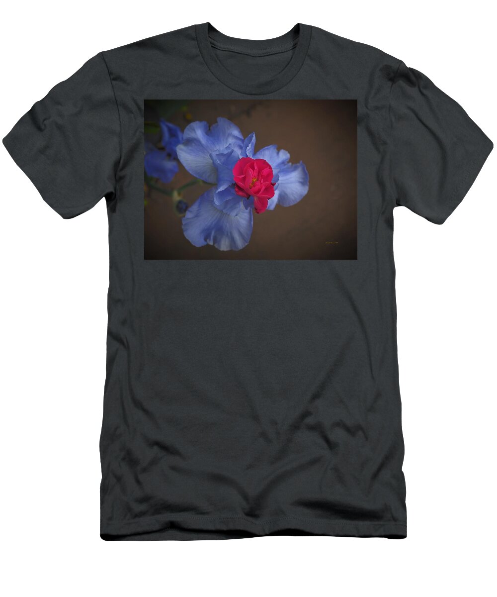 Spring T-Shirt featuring the photograph Iris and Rose by Richard Thomas