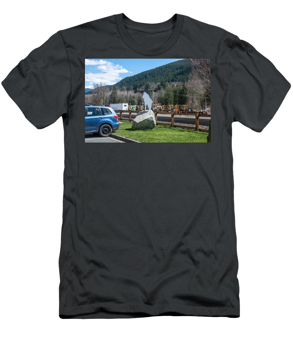 Iron Gate Silhouette T-Shirt featuring the photograph Iron Goat Silhouette by Tom Cochran