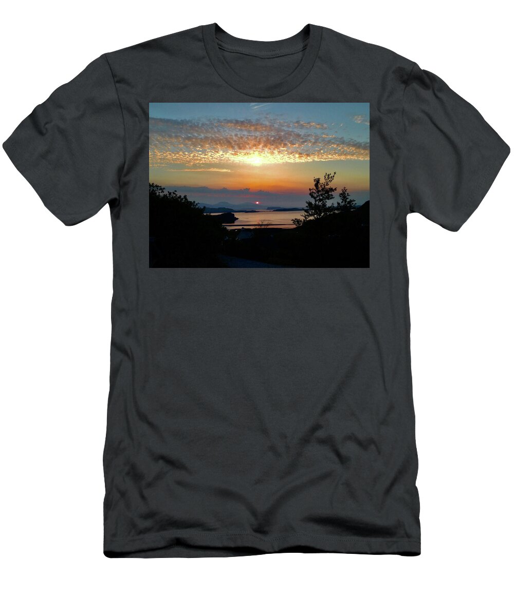 Sunset T-Shirt featuring the photograph Isle of Skye Sunset by Shirley Galbrecht