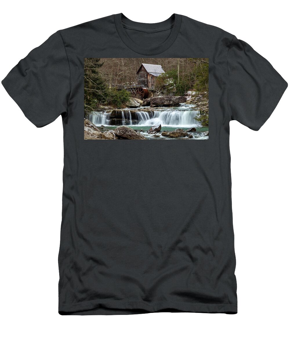 Snow T-Shirt featuring the photograph Its Starting To Snow by Chris Berrier
