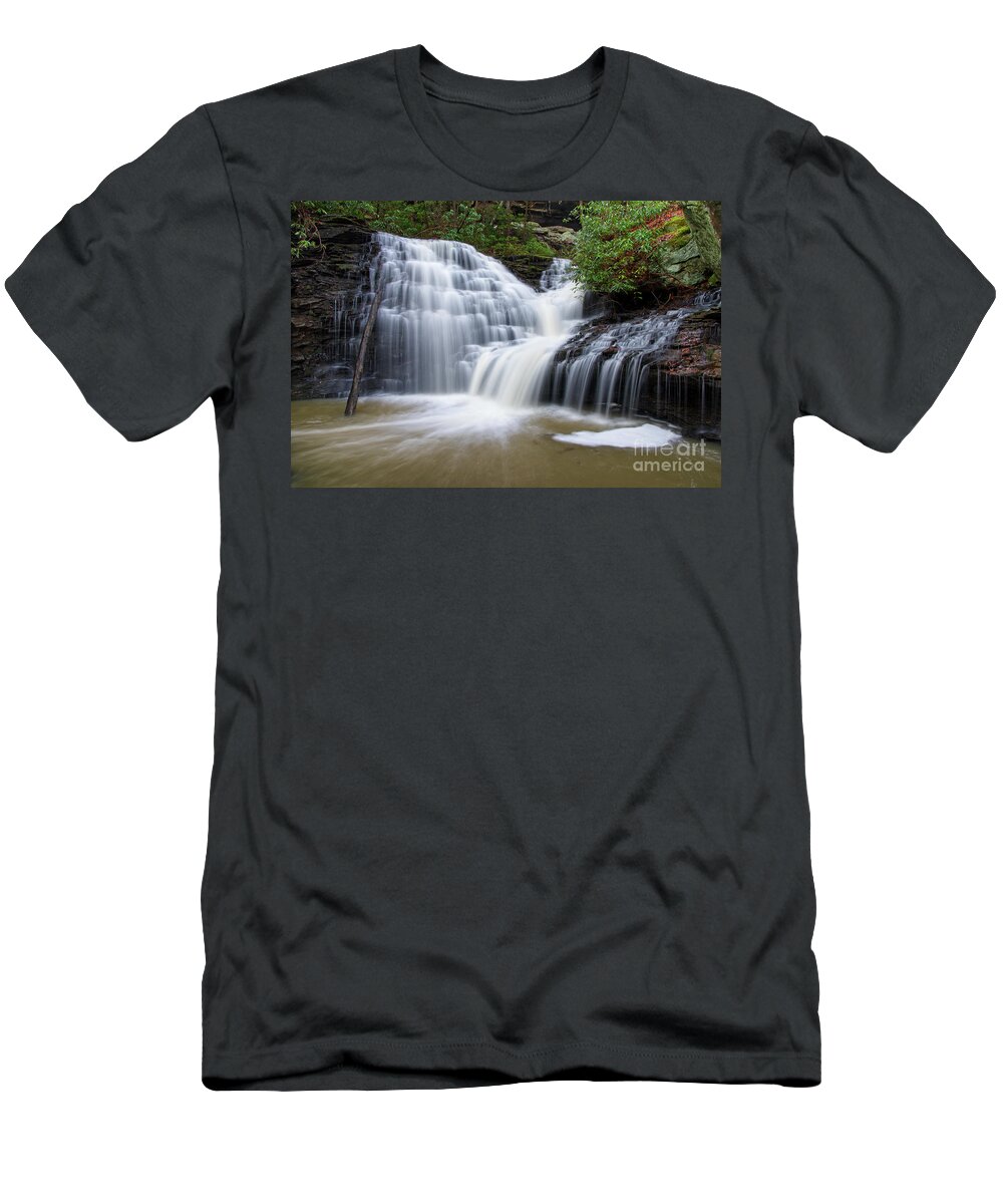 Jack Rock Falls T-Shirt featuring the photograph Jack Rock Falls 20 by Phil Perkins