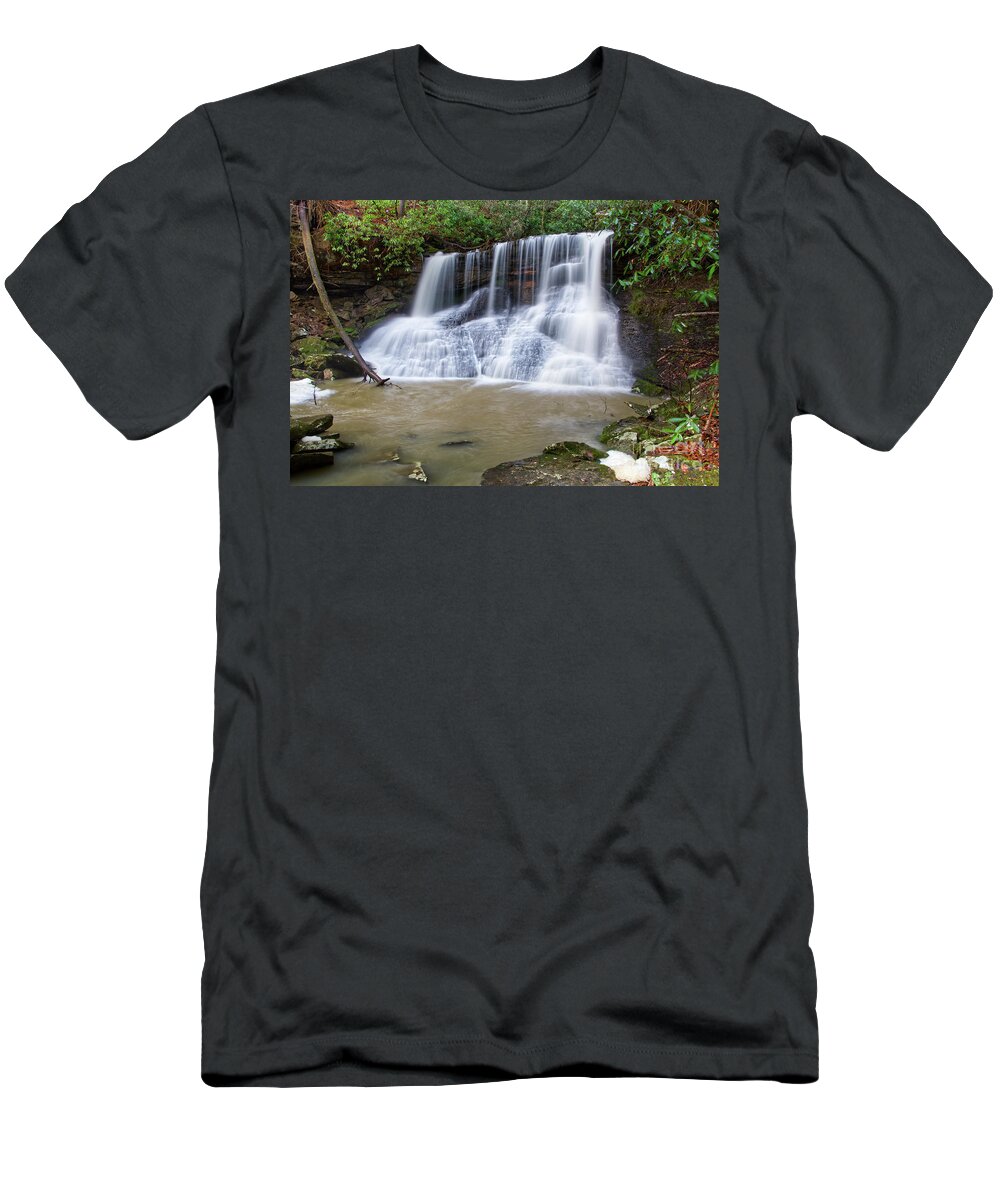 Jack Rock Falls T-Shirt featuring the photograph Jack Rock Falls 21 by Phil Perkins