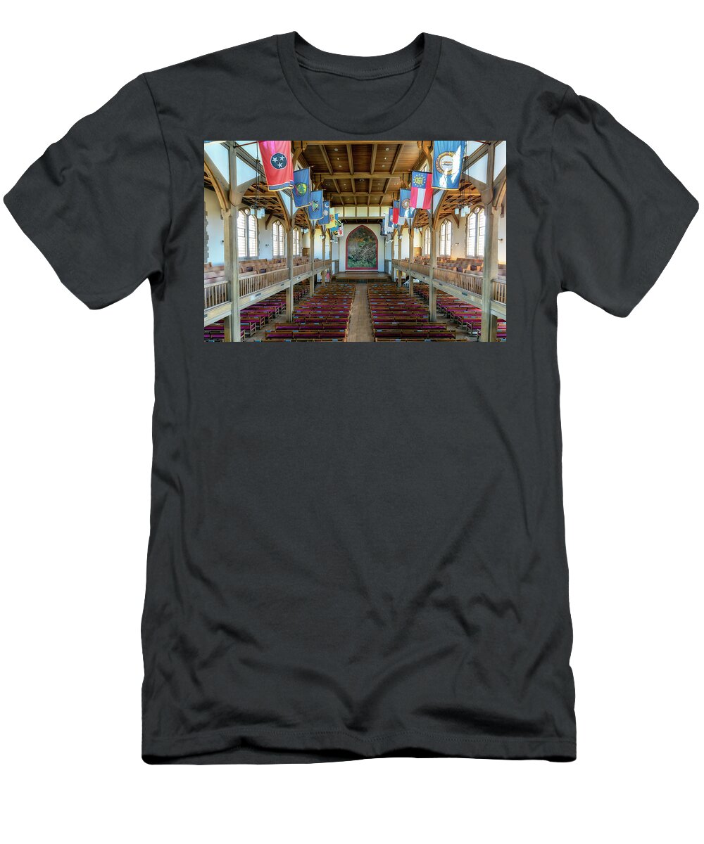 Virginia Military Institute T-Shirt featuring the photograph Jackson Memorial Hall - Virginia Military Institute by Susan Rissi Tregoning