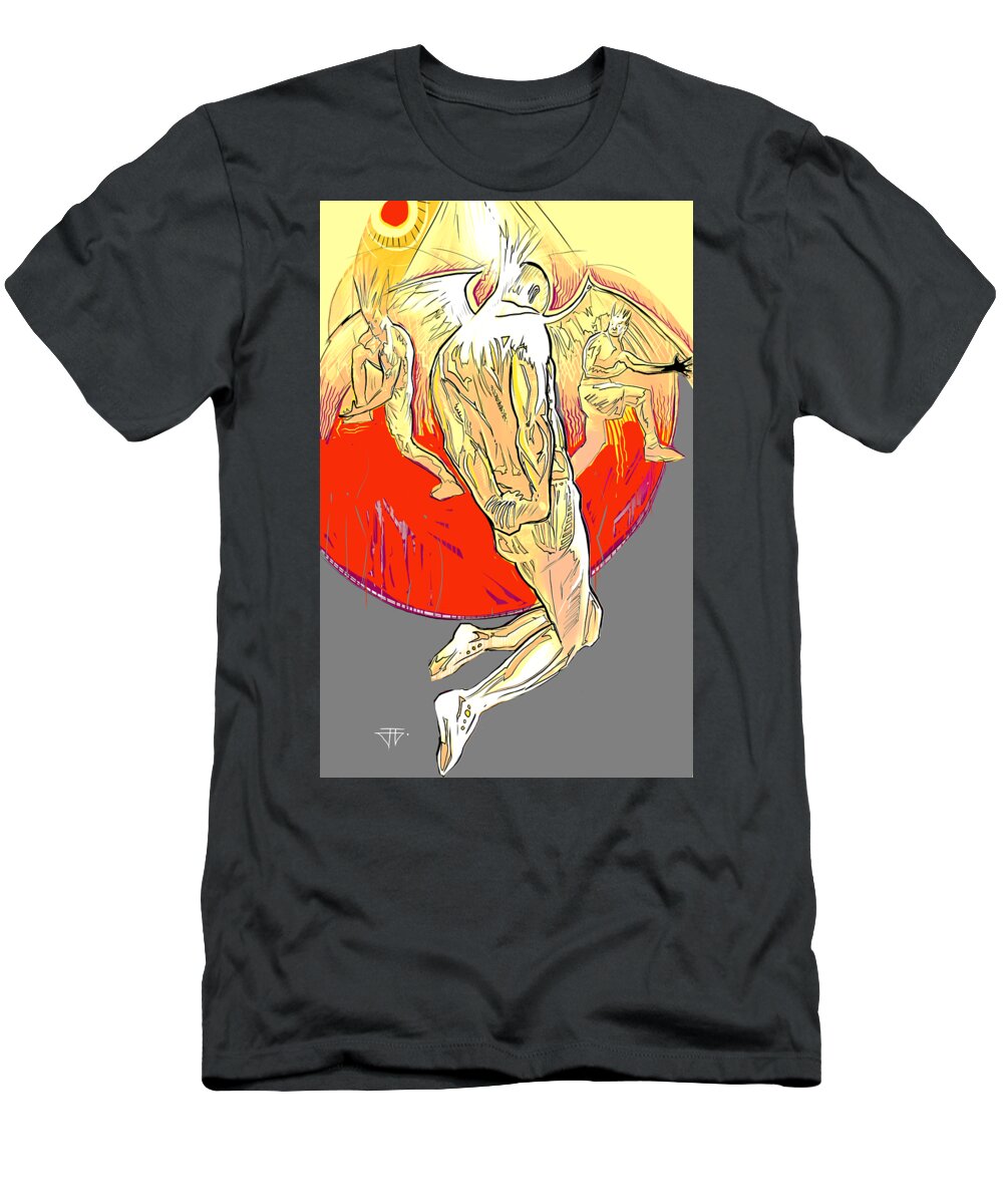 Jagusawa Light T-Shirt featuring the painting Jagusawa Light by John Gholson