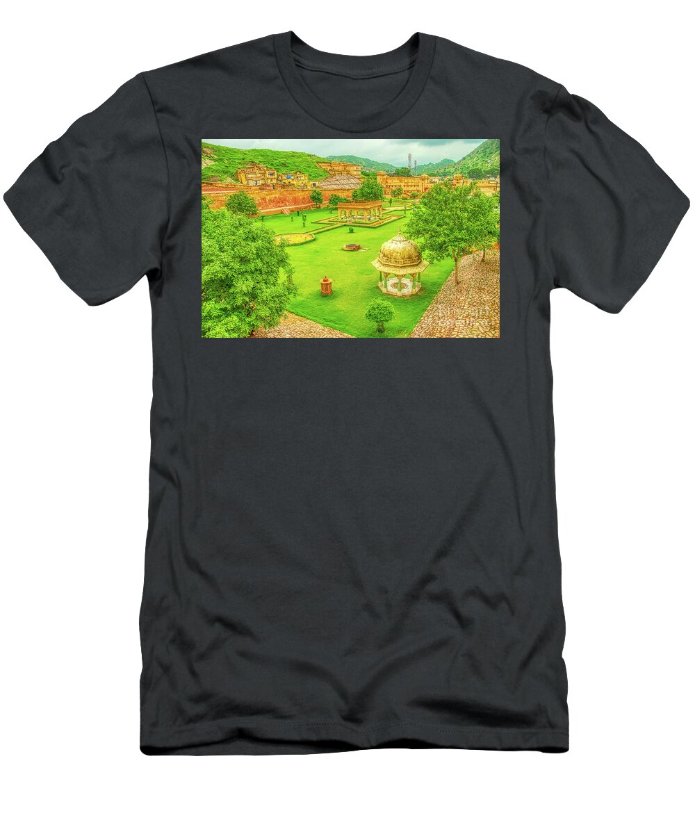Amer Fort T-Shirt featuring the photograph Jaipur Garden Colors by Stefano Senise