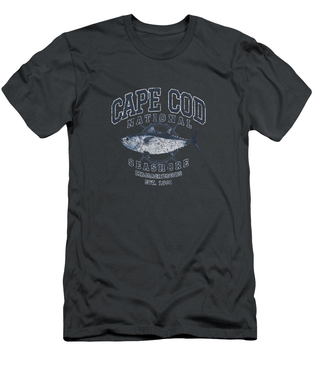 Jcombs Cape Cod National Seashore Ma Distressed T-Shirt featuring the digital art Jcombs Cape Cod National Seashore Ma Bluefin Tuna by Martas Thomin