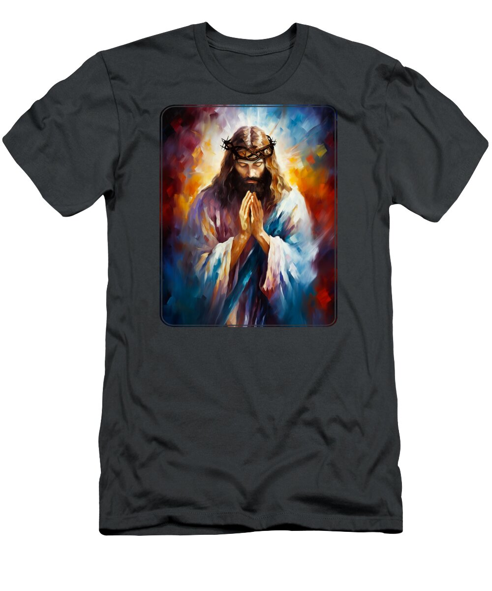  Jesus Christ T-Shirt featuring the painting Jesus Christ 1 by Mark Ashkenazi