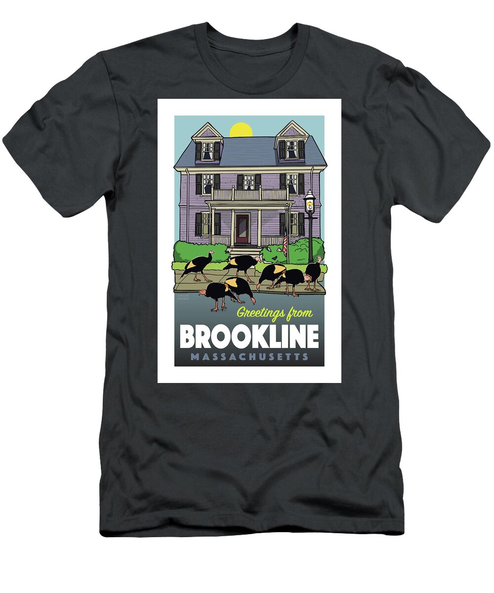 Jfk T-Shirt featuring the digital art JFK House by Caroline Barnes