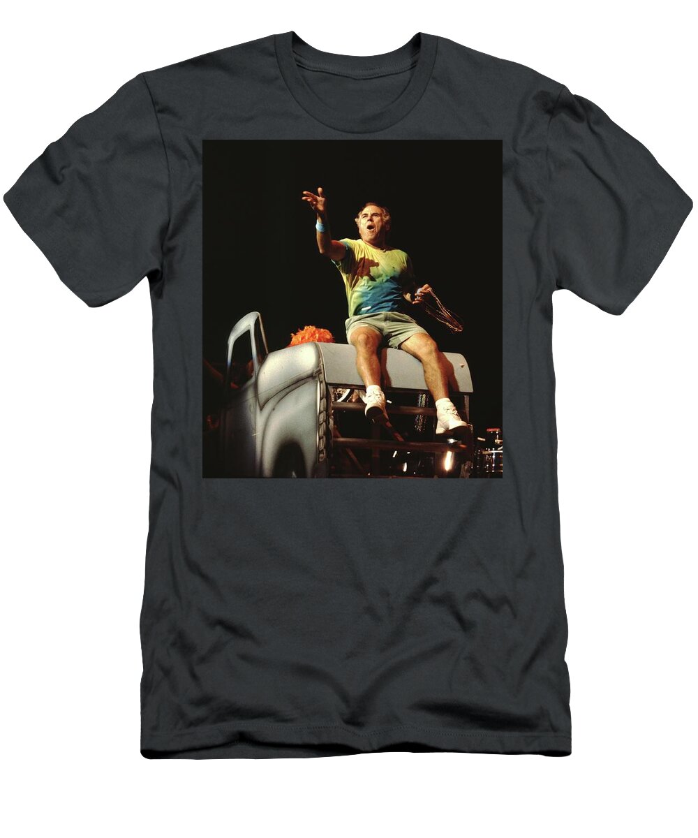 Singer T-Shirt featuring the photograph Jimmy Buffett by Concert Photos