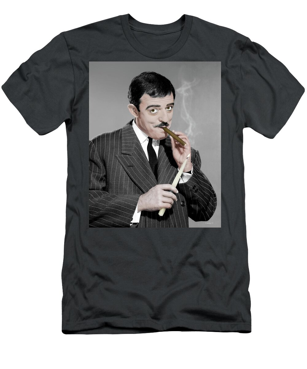 2d T-Shirt featuring the digital art John Astin As Gomez Addams by Brian Wallace