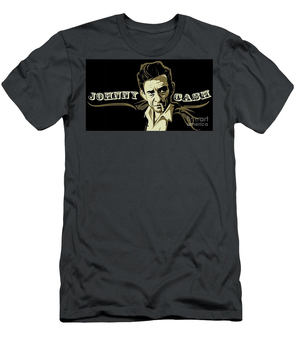 Johnny T-Shirt featuring the photograph Johnny Cash by Action