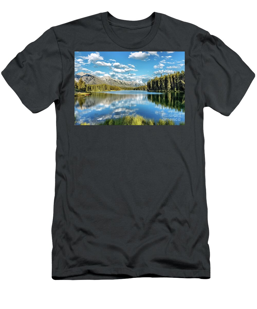 Reflection T-Shirt featuring the photograph Johnson Lake by Tom Watkins PVminer pixs