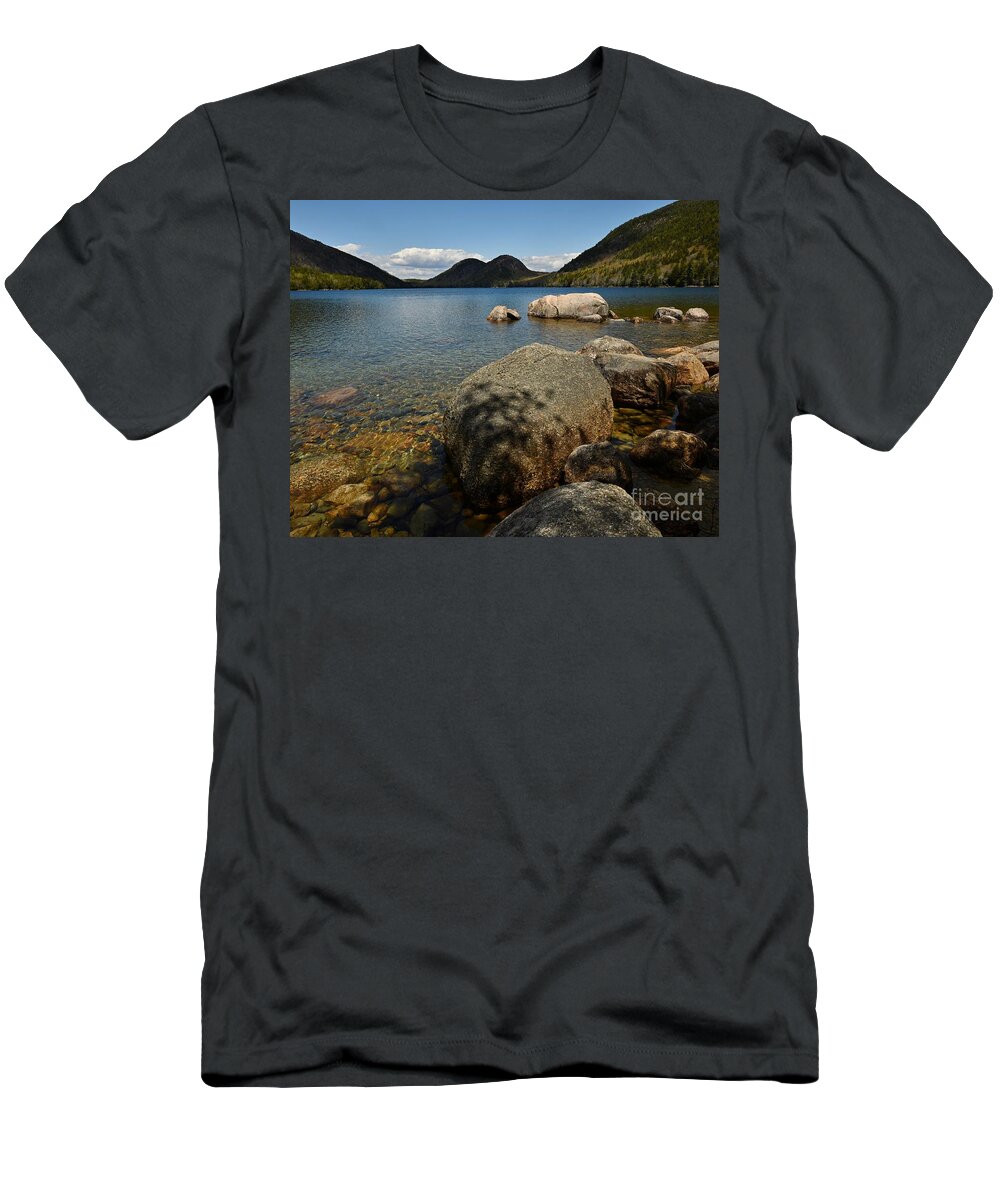 Jordan Pond T-Shirt featuring the photograph Jordan Pond #2 by Steve Brown